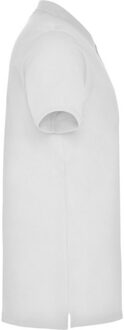 Heren ster poloshirt met korte mouwen Wit - XXXL