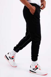 Heren stijlvolle joggingbroek met duo strepen Zwart