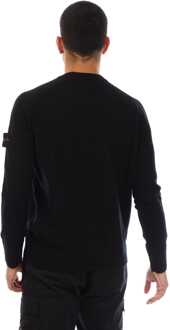 Heren Stone Island Geelong Wool Loose Fit Sweat in zwart