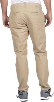 Heren stretch chino taps toelopende golfbroek (Steen) - 38W/32L