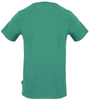 Heren Strip Logo T-Shirt (Groen)