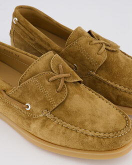 Heren suede boatshoe Bruin - 43