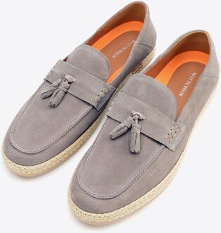 Heren Suède Loafers met Kwastje, Grijs