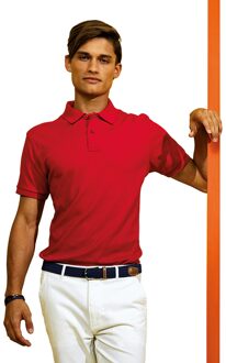 Heren Super Smooth Knit Polo Shirt (Kersenrood) - 2XL