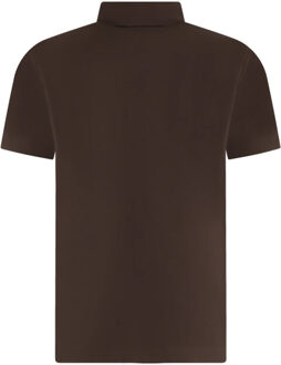 Heren supima polo schiller - maat XL Bruin