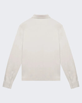 Heren supima polo zip collar l/s Grijs