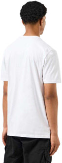 Heren Sutton Geruit borstzak T-shirt (Wit) - maat
