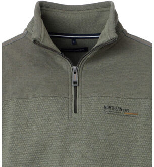 Heren sweater 454476500 325 green Groen - XXXL