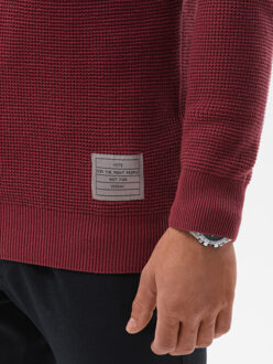 heren sweater bordeaux klassiek e185 - M