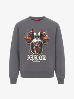 Heren sweater dobberman grijs - L