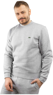 Heren Sweater Grijs Katoen Lacoste , Gray , Heren - 2Xl,Xl,L,S