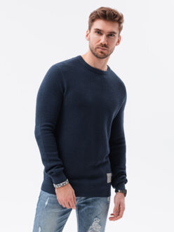 heren sweater klassiek e185 Blauw - M