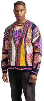 Heren Sweater met Klassieke Ronde Halslijn Carlo Colucci , Multicolor , Heren