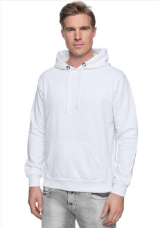 Heren sweatshirt hoodie we-19161 - maat M Wit
