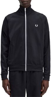 Heren Sweatshirt met ritssluiting Fred Perry , Black , Heren - 2Xl,Xl,M,S
