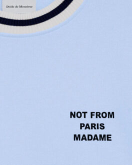 Heren sweatshirt slogan sport - maat M Blauw