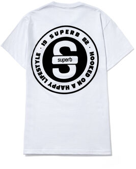 Heren-T-shirt 3500 Grafisch Korte Mouw - maat XL Wit