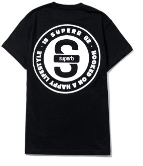 Heren-T-shirt 3500 Grafisch Korte Mouw Zwart - L