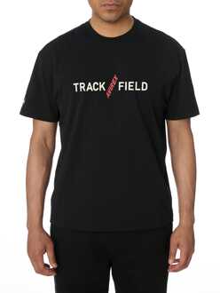 Heren-T-shirt Avirex Track N Field in zwart - L