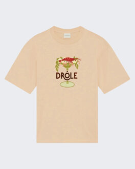 Heren t-shirt lobster cup Beige