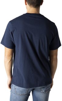 Heren T-shirt met korte mouwen en ronde hals Levi's , Blue , Heren - S,Xs