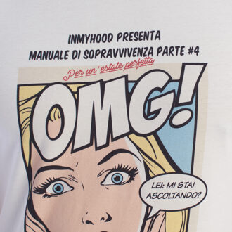 Heren T-shirt met korte mouwen van katoen met stripverhalen HS24MTS21-D - maat M Wit