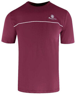 Heren T-shirt met Piping Detail (Rood) - maat M