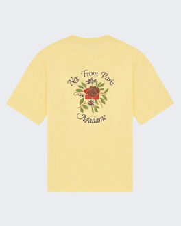 Heren t-shirt slogan rose - maat M Geel