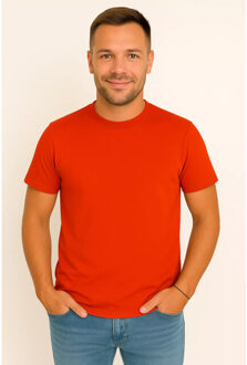 heren t-shirt - zachte stof italianstyle - maat XL Oranje