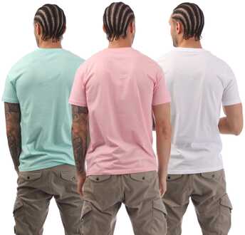 Heren T-shirts NICCE Iversent 3 Pack in Multi kleur Veelkleurig - 2XL