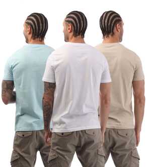 Heren T-shirts NICCE Krylbo 3 Pack in Multi kleur - maat Veelkleurig