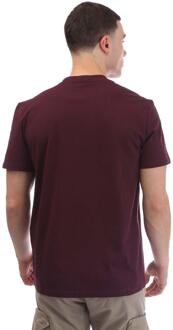 Heren Takaji Parachute Pocket T-shirt (Bourgondië) Bourgogne