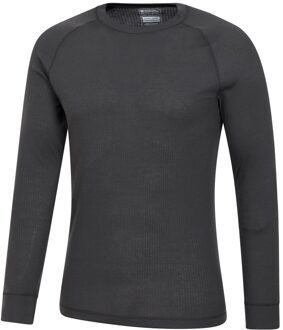 Heren Talus Ronde Hals Thermo Top met Lange Mouwen (Houtskool) - S