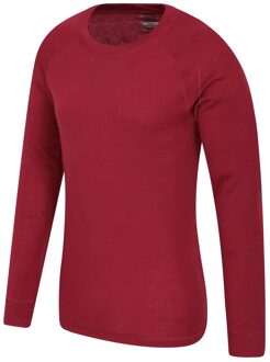 Heren Talus Ronde Hals Thermo Top met Lange Mouwen (Rood)