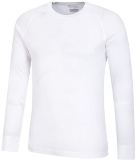 Heren Talus Ronde Hals Thermo Top met Lange Mouwen (Wit) - XS