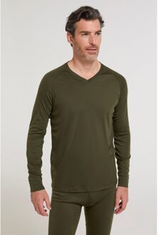 Heren Talus V Hals Thermo Top (Kaki Groen) - 3XL