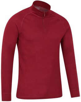 Heren Talus Zip Neck Thermo Top met lange mouwen (Rood) - XL