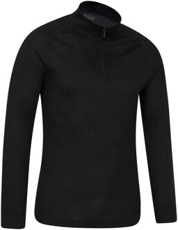Heren Talus Zip Neck Thermo Top met lange mouwen (Zwart) - 2XS