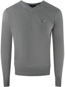 Heren Tartan Logo Trui (Grijs)