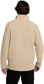Heren Ted Borg Half Zip Fleece Top (Beige) - maat