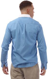 Heren Telford Overhemd met Lange Mouwen (Blauw)