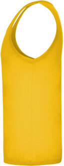 Heren texas plain tank top - maat L Geel