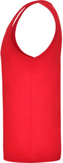 Heren texas plain tank top Rood - L