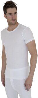 Heren Thermisch Ondergoed Korte Mouwen Vest Top (Viscose Premium Range) (Wit)