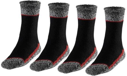 Heren Thermo WerkSokken 4-pack Zwart - 41/46