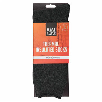 Heren thermosokken antraciet - 41/46