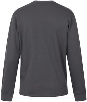 Heren Tillsbury Textured Waffle Crew Neck Sweatshirt met lange mouwen (Houtskool) - 3XL