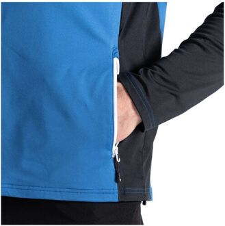 Heren touring hooded stretch full zip jacket Blauw - XXXL