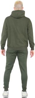 Heren trainingspak met capuchon en capuchon in kaki - 2XL
