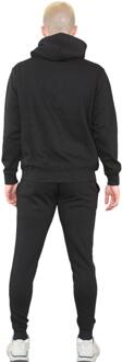 Heren trainingspak met capuchon en capuchon in zwart - 2XL
